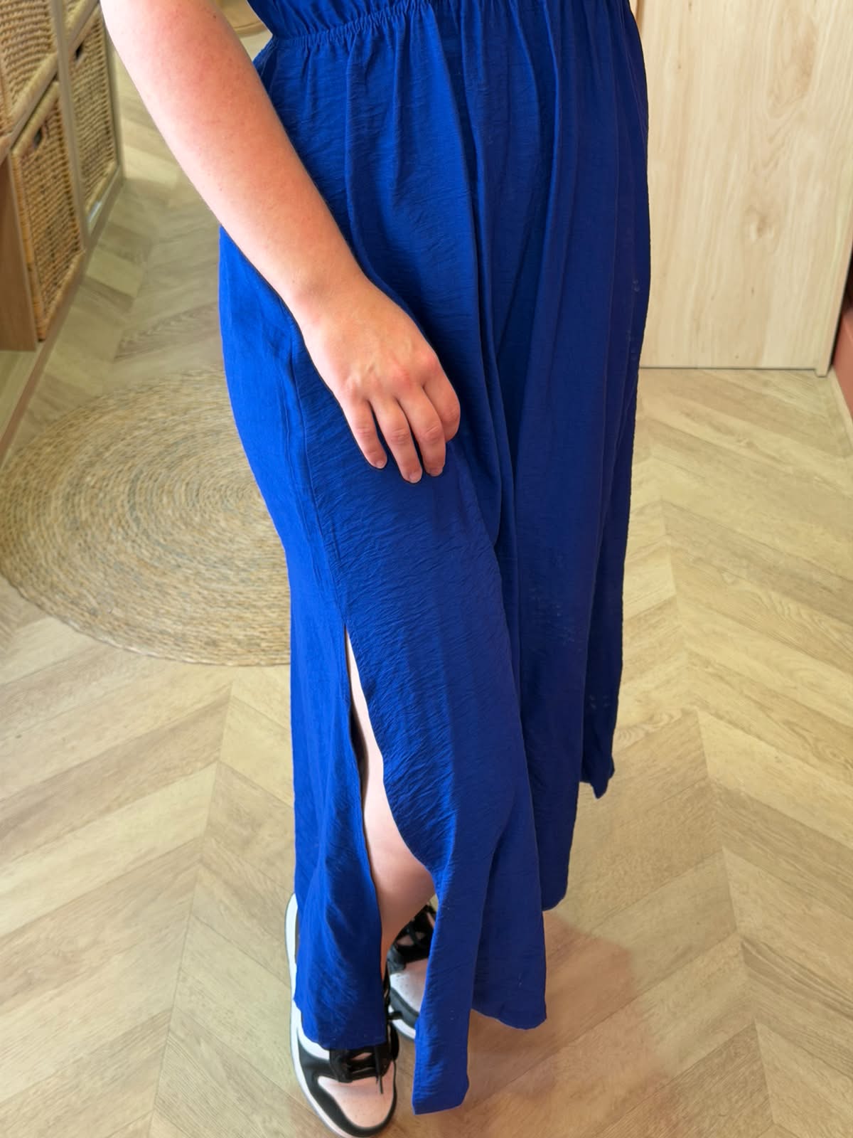 Robe mi- longue bleu roi